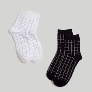 Madewell 2 Pairs - Black and White Casual Socks Essential Comfort
